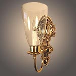 Model NS23 Colonial Candle Sconce Hurricane Shade